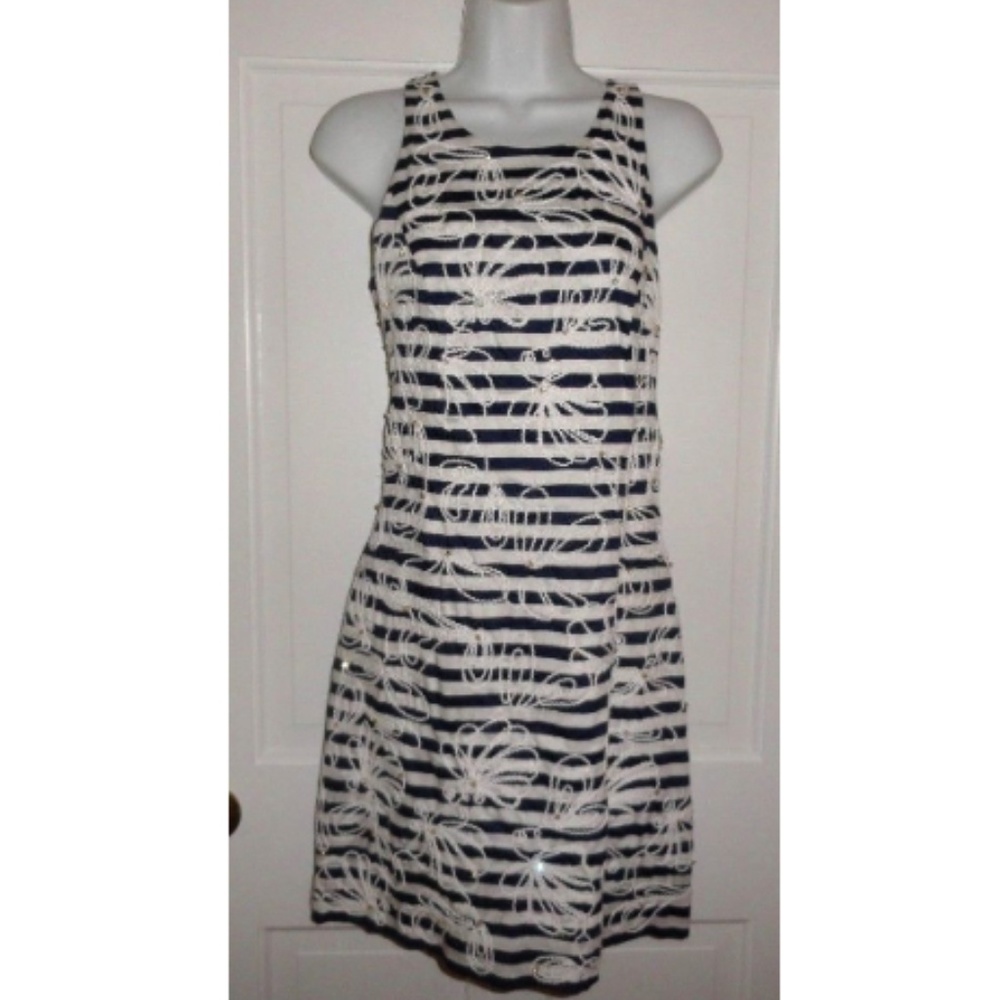 Lily Pulitzer Navy Blue Striped Dress